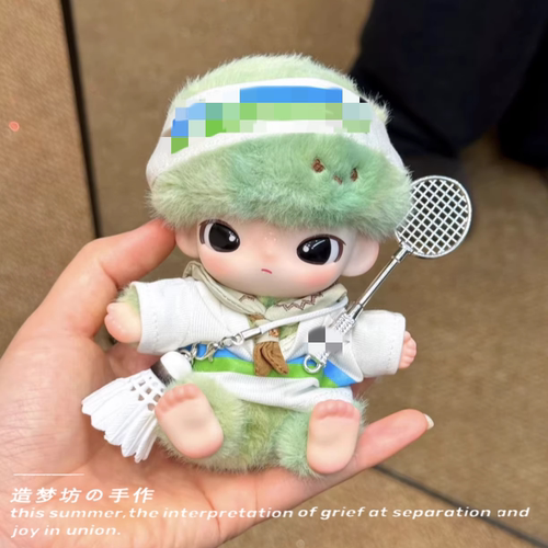 泡泡玛特dimoo新生日记羽毛球娃衣蓝色粉色搪胶玩偶挂件衣服配饰 - 图0