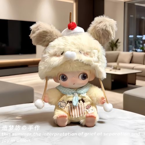 popmart泡泡玛特dimoo新生系列娃衣守护依赖搪胶挂件手办公仔衣服 - 图0