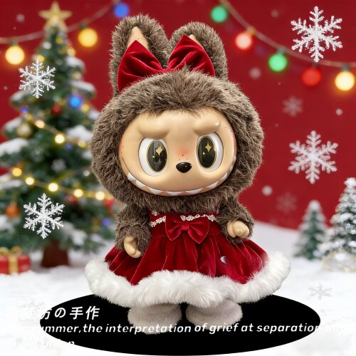 泡泡玛特大天使衣服搪胶58cm拉布布大娃zimomo大首领娃衣新年配饰 - 图0