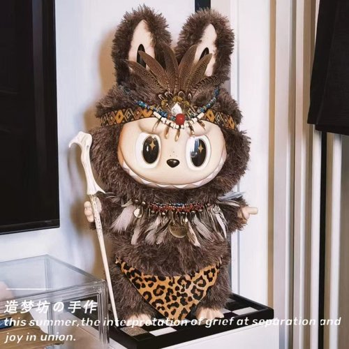 泡泡玛特大天使衣服搪胶58cm拉布布大娃zimomo大首领娃衣新年配饰 - 图3