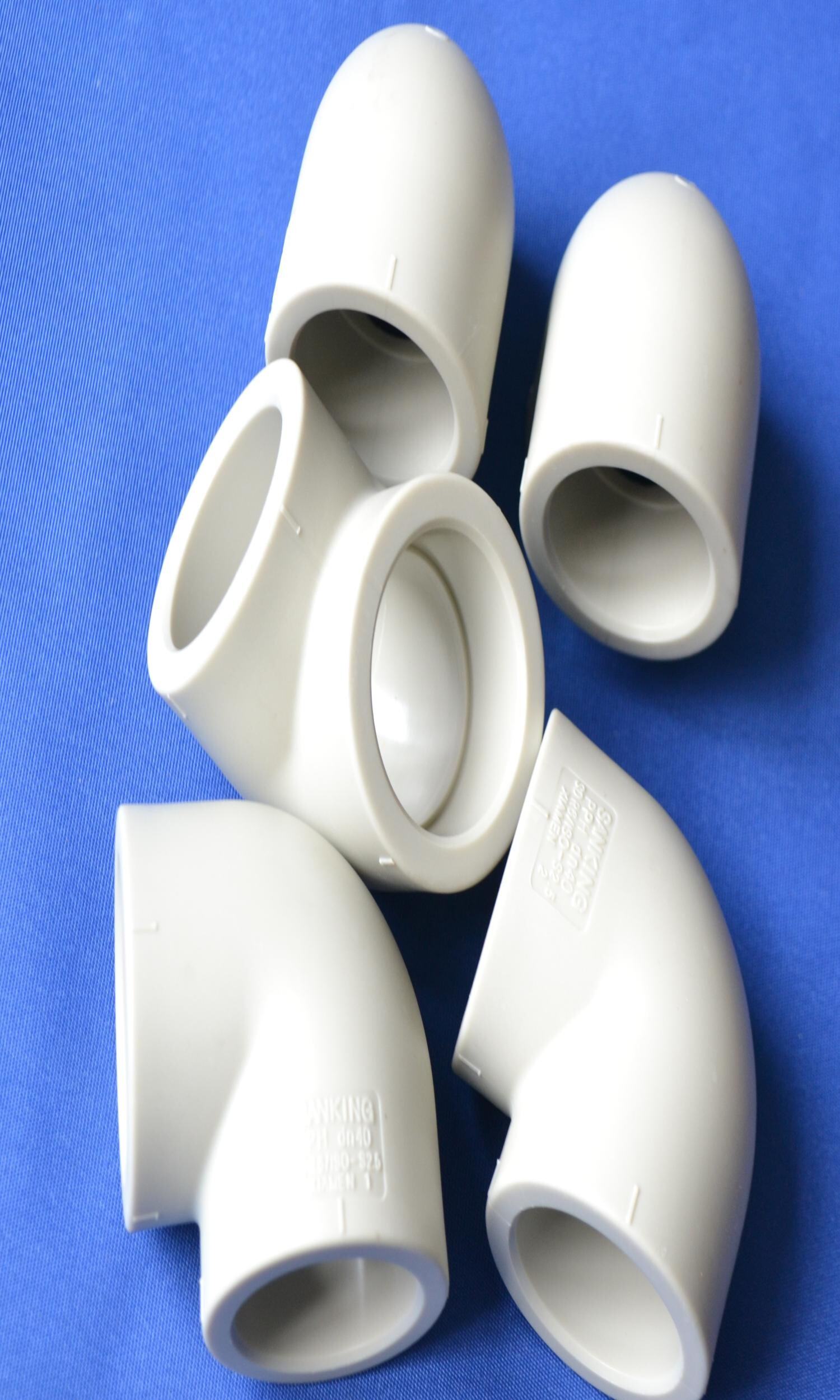 台湾三厘sankixng pp弯头 热熔水管配件 pp弯头 pph塑料弯头