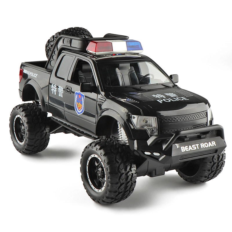 林达大号开门音乐灯光警察警车公安特警皮卡越野汽车模型儿童玩具,淘宝优惠券,粉丝福利购,淘宝优惠卷