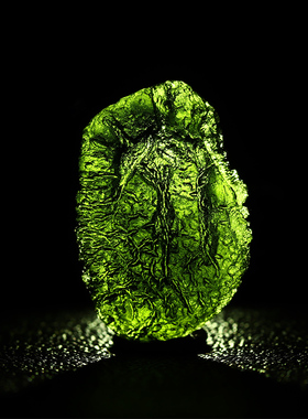 天然捷克陨石原石祼石情侣吊坠