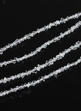 原创天然闪灵钻随形原石项链