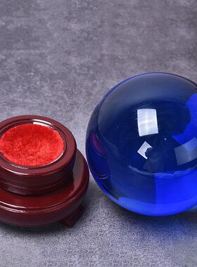 济凯创意蓝色水晶球摆件熔炼圆形球大小号店铺送礼好品家居摆件