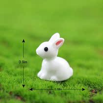 Resin Cute Rabbit Miniature Figurine Micro Decorations