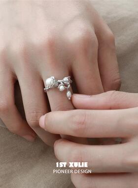 铃兰纯银戒指不掉色原创小众设计高级感冷淡风食指戒