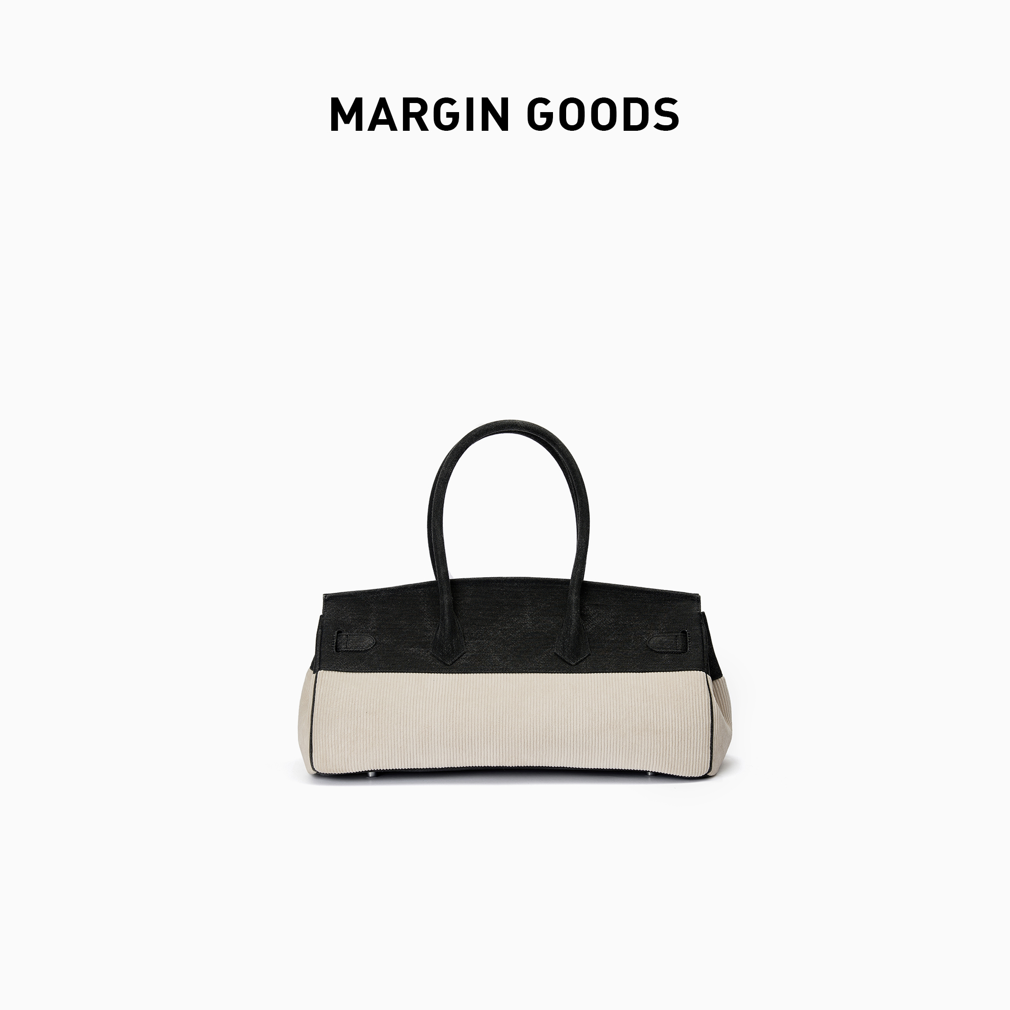 Margin Goods2022年新款包包女士撞色大容量手提包小众高级拼色包-图0