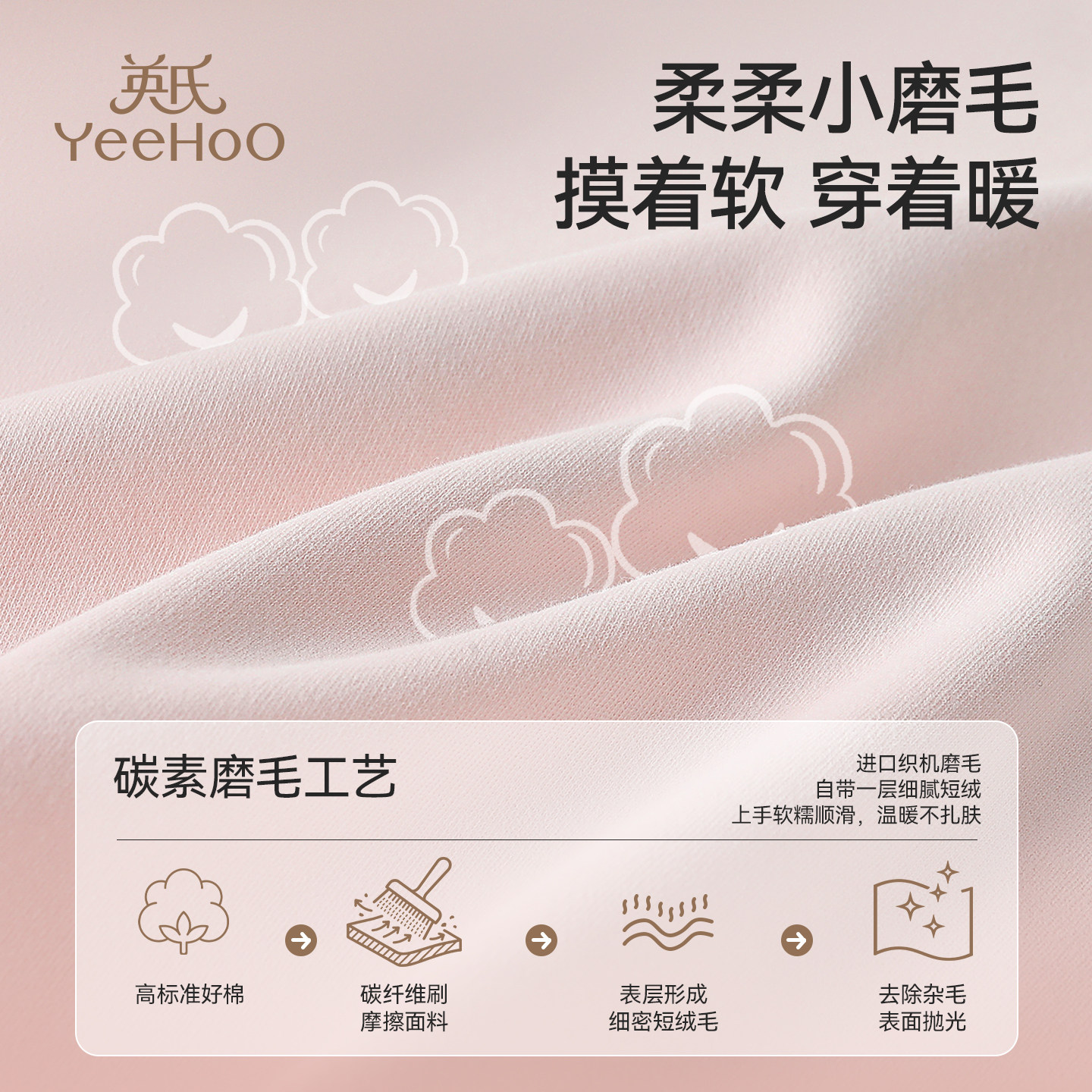 Ying's boys' pure cotton autumn coat and long johns warm suit
