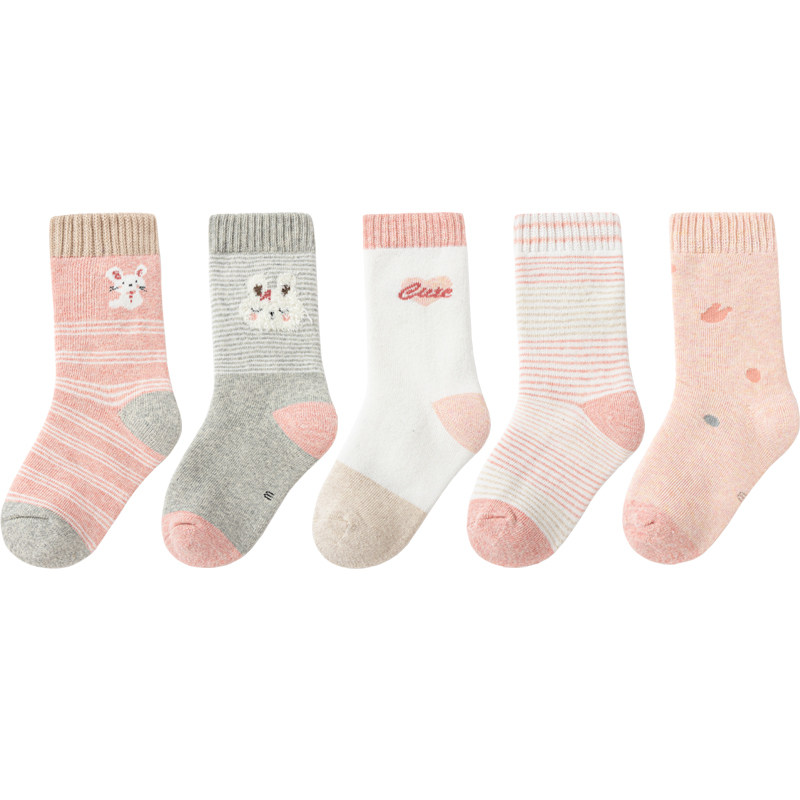 英氏儿童袜子冬季棉袜中大童加厚毛圈袜宝宝袜子秋冬中筒袜女童,淘宝优惠券,粉丝福利购,淘宝优惠卷