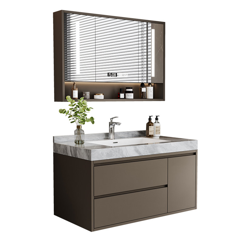卫浴岩板无缝盆浴室柜组合实木多层现代简约洗手盆洗脸盆柜洗漱台,淘宝优惠券,粉丝福利购,淘宝优惠卷