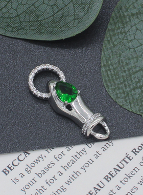 手工diy制作微镶天然锆石吊坠