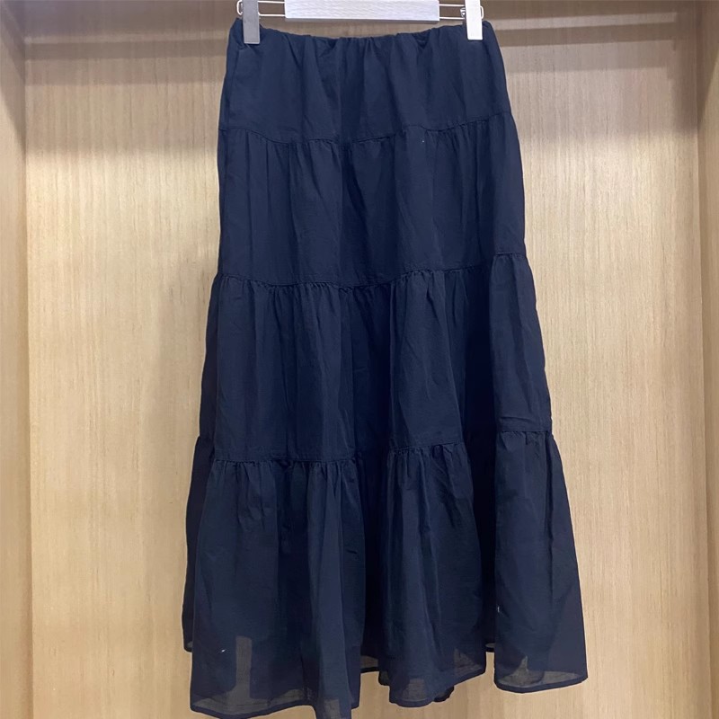 日单女装!层叠长裙A字白色半身裙长裙子蛋糕裙2025夏新款479740 - 图2