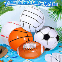 Inflatable beach Ball Colour PVC Blow Six Pieces Football Basketball Rugby Drama Water Polo Pool Party Toys