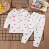 Children's pure cotton cardigan suit autumn clothes autumn trousers spring and autumn style