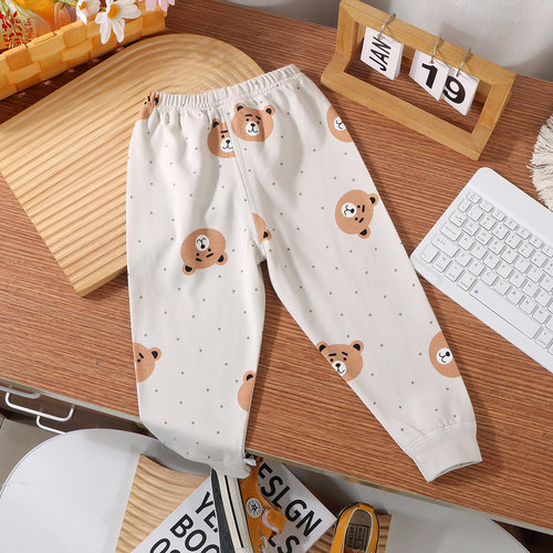 0-8岁宝宝纯棉秋裤打底裤睡裤线裤春秋款婴儿裤子全棉a类小孩儿童 - 图0