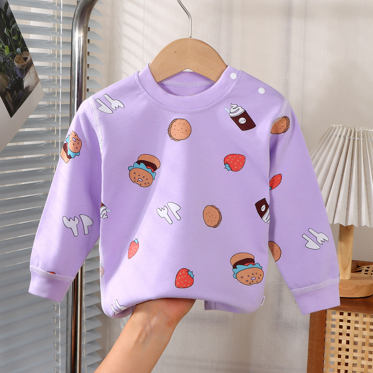 无骨圆领款纯棉秋衣无痕上衣打底衫宝宝套头睡衣男童女童春秋款,淘宝优惠券,粉丝福利购,淘宝优惠卷