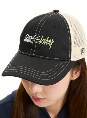GOODLIVEABLE网布贴布绣弯檐帽