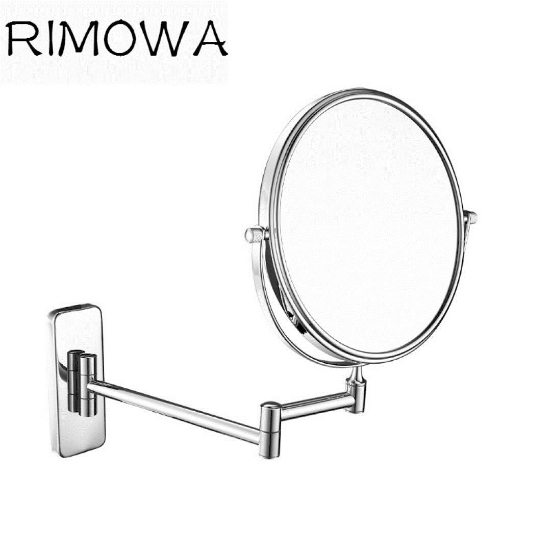 RIMOWA免打孔酒店浴室壁挂镜子化妆镜折叠伸缩卫生间挂墙放大美容