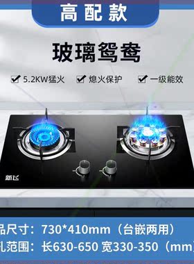 燃气灶猛火双灶煤气灶天然气灶液化气大火台式嵌入式聚能定时