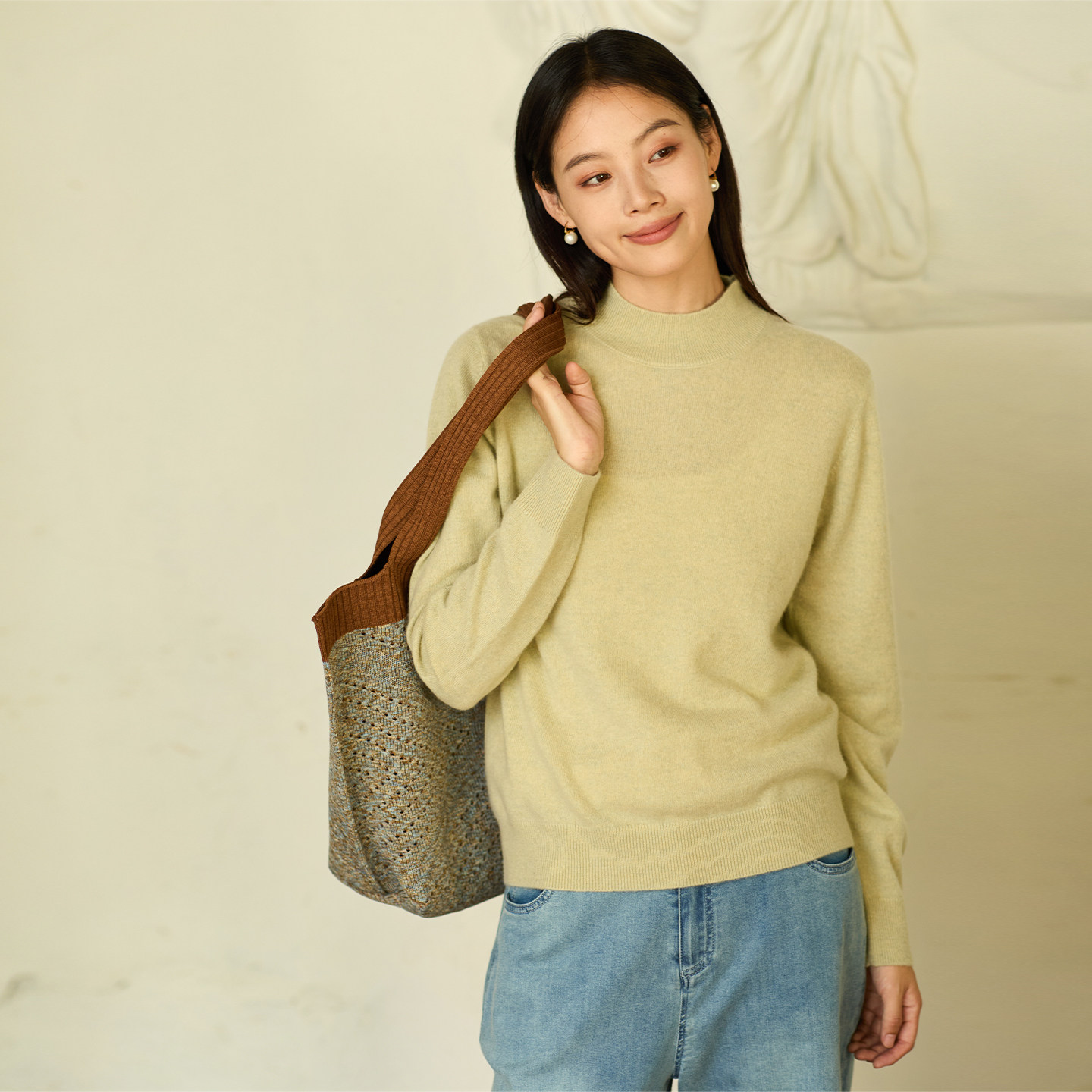 无色无味无色无味女士纯山羊绒打底衫内搭毛衣纯色羊毛衫保暖上衣,淘宝优惠券,粉丝福利购,淘宝优惠卷