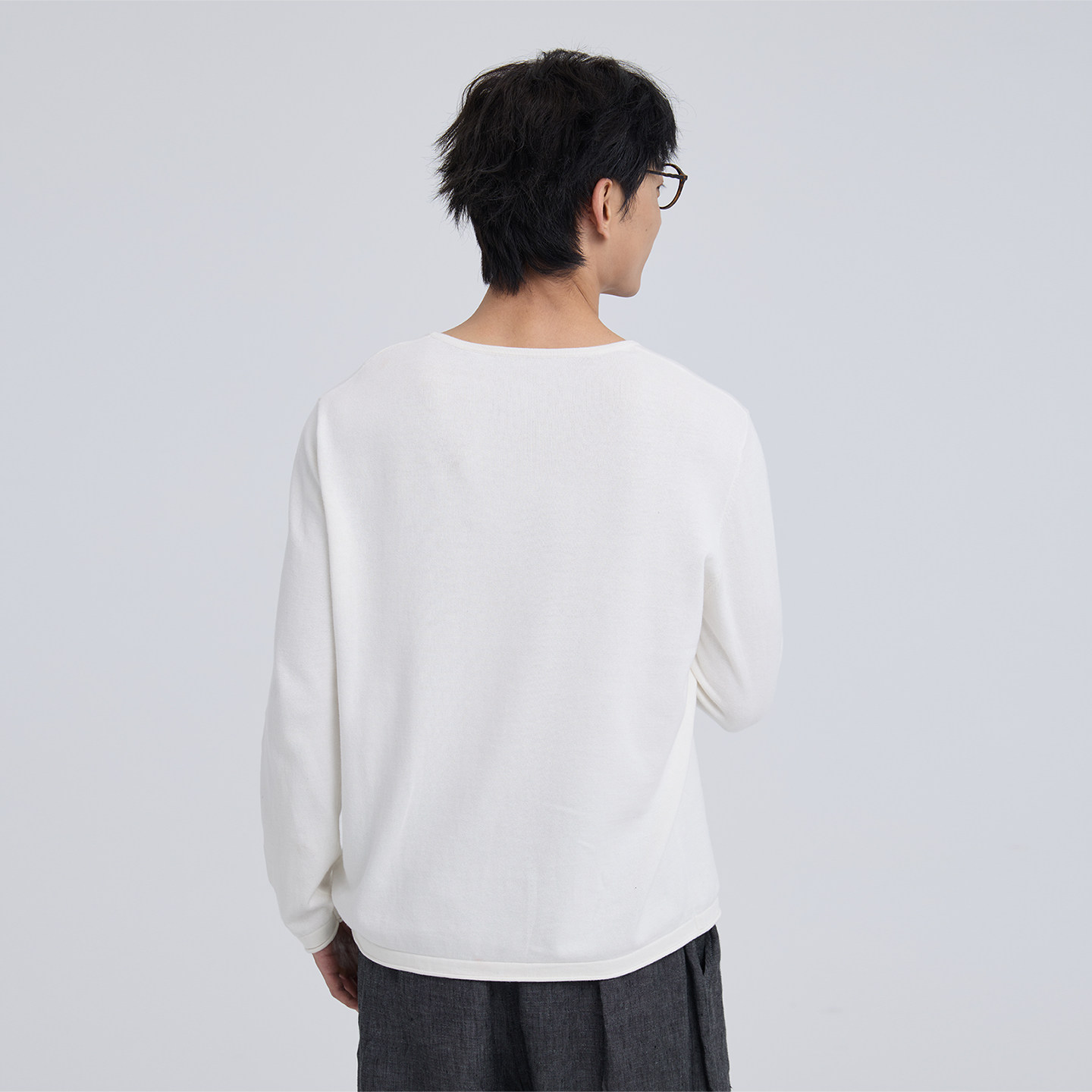 无色无味纯棉针织衫男款2025新款可机洗长袖加厚打底上衣男士毛衣,淘宝优惠券,粉丝福利购,淘宝优惠卷