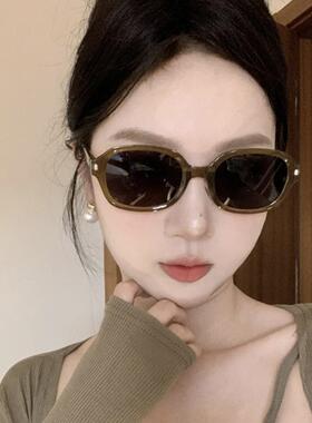 九九的帽子铺新款椭圆折叠网红防紫外线偏光太阳镜眼镜复古辣妹风