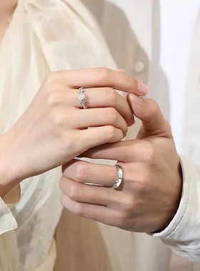 小王子与玫瑰情侣戒指简