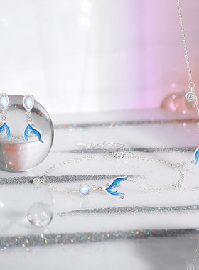 美人鱼尾项链女款高级设计感