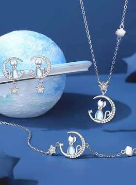 星月猫咪手链女款小众韩版