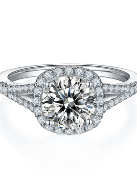 仿莫桑钻戒指女ins风开口