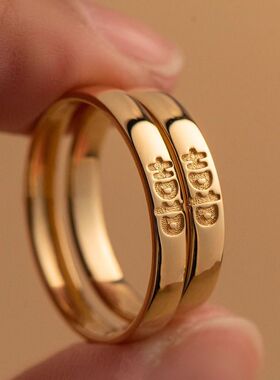 双喜情侣对戒情人节礼物