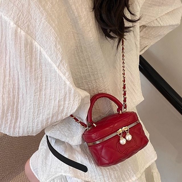 2025年超火网红手提迷你包菱格小香风链条包百搭单肩斜挎口红小包,淘宝优惠券,粉丝福利购,淘宝优惠卷