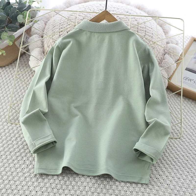 男童秋冬纯棉polo衫长袖2025新款中大童儿童洋气酷帅休闲童装卫衣