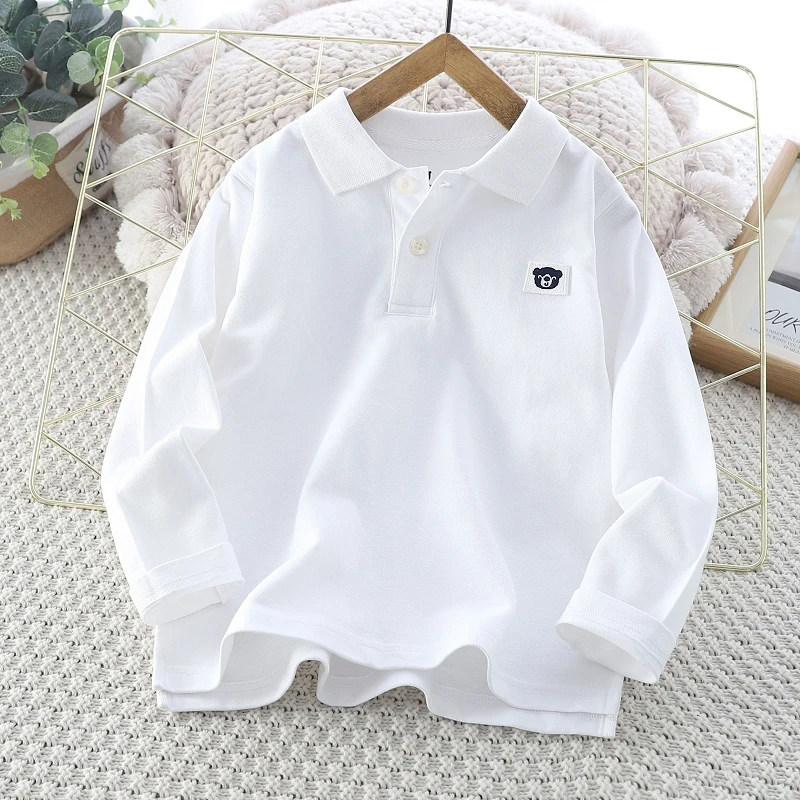 男童秋冬纯棉polo衫长袖2025新款中大童儿童洋气酷帅休闲童装卫衣