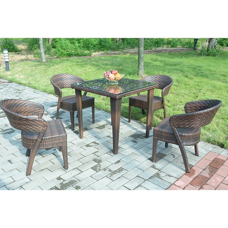 户外桌椅藤椅五件套 室外藤编餐桌椅组合 阳台庭院花园茶楼桌椅,淘宝优惠券,粉丝福利购,淘宝优惠卷