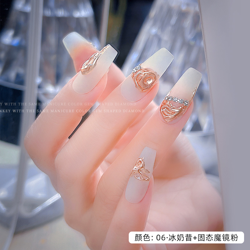 日式立体造型半固态魔镜粉胶新款美甲专用粘钻持久弹力光疗塑型胶 - 图1