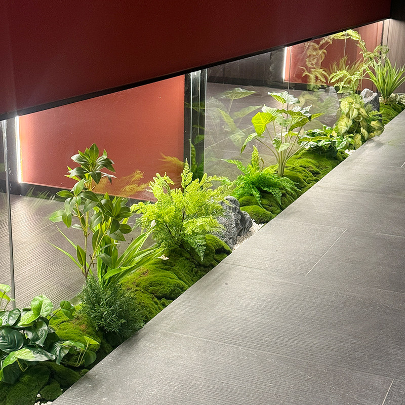 仿真绿植玄关造景摆设室内过道花槽仿生植物隔断装饰展示柜微景观,淘宝优惠券,粉丝福利购,淘宝优惠卷