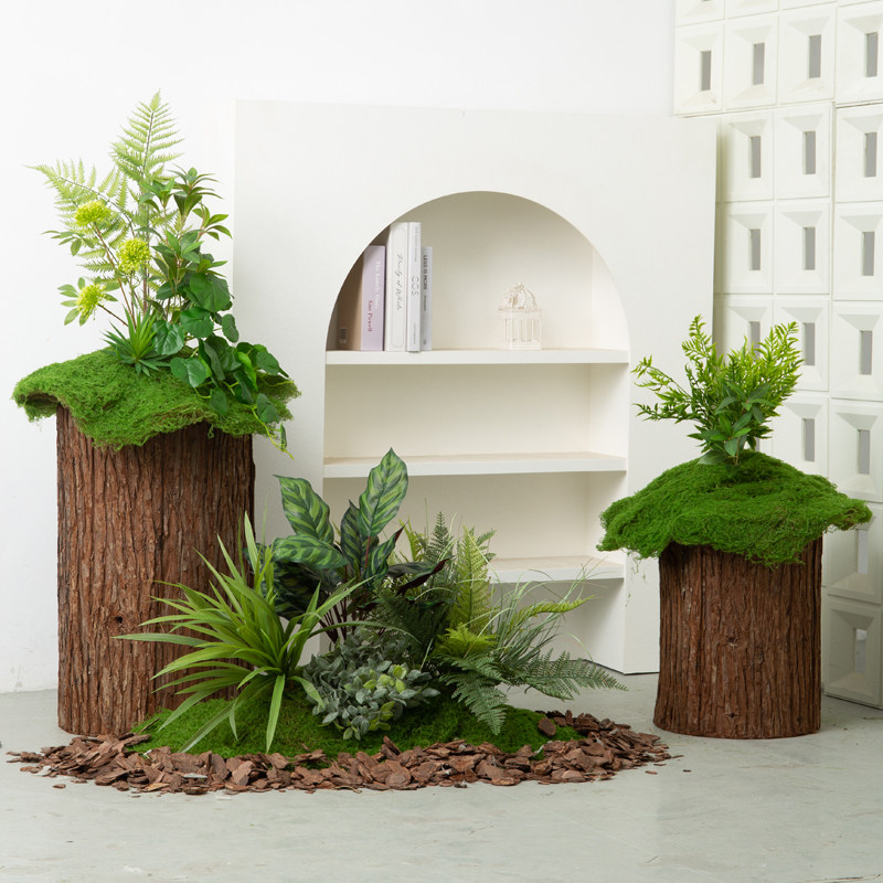 仿真绿植造景组合室内客厅高级感苔藓微景观布置角落植物落地装饰,淘宝优惠券,粉丝福利购,淘宝优惠卷