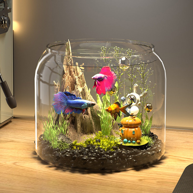 乌龟缸饲养盒新款玻璃大型龟缸小鱼办公室晒台盒子宠物斗鱼专用箱,淘宝优惠券,粉丝福利购,淘宝优惠卷