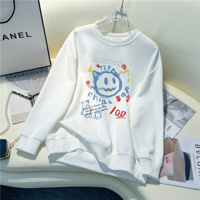 卡通春秋新款设计感小众潮ins卫衣 EIGY卫衣/绒衫