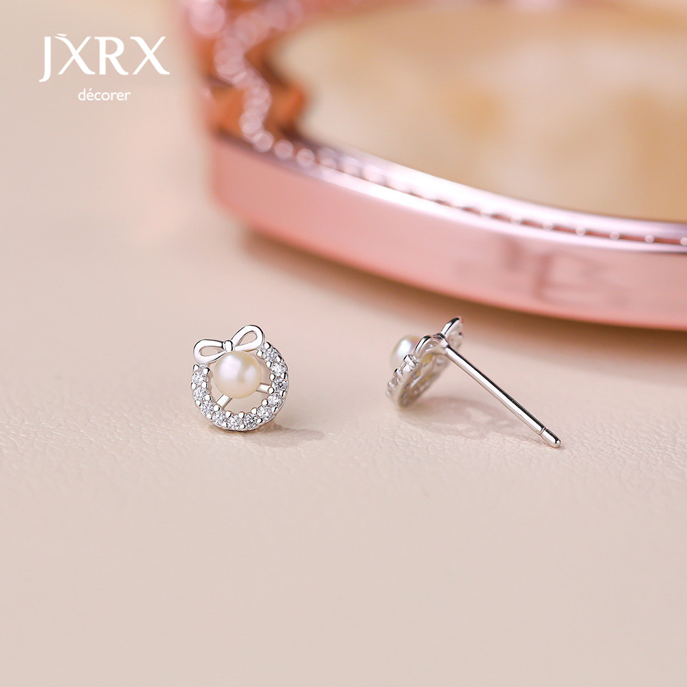 JXRXs925纯银蝴蝶结耳钉女设计感小众养耳洞耳环独特漂亮银饰耳饰,淘宝优惠券,粉丝福利购,淘宝优惠卷