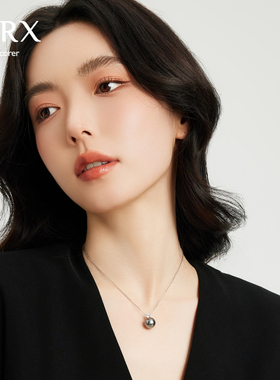 JXRX女925纯银施家珍珠项链
