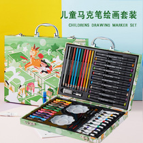 Primary school Childrens Fine Arts Supplies Full Special Mark pens Childrens Painting Pen Water Lottery Painting Tools Suit Gift Boxes