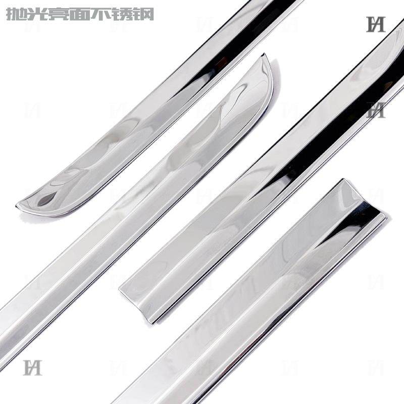 汉兰达门边条 09-11老款车身防擦条电镀专用不锈钢改装饰车门亮条 - 图0