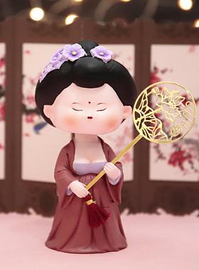 网红娘娘驾到新款唐朝仕女摆件复古风房间家具装饰品车载内饰礼品