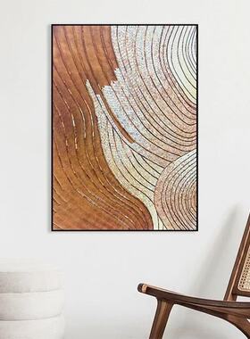 跨境现代简约装饰画雕刻立体砂岩实物画玄关走廊样板间