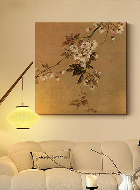 宋代美学客厅装饰画中古风玄关挂画中国风法式复古走廊过道墙壁画