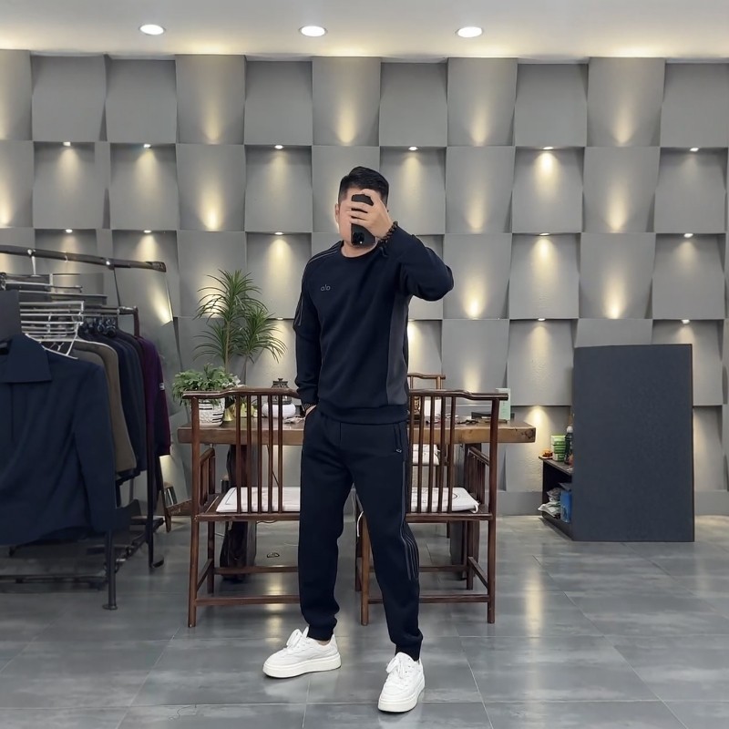 2025秋冬季新款百搭潮流运动帅气套装男士圆领卫衣长袖两件套男,淘宝优惠券,粉丝福利购,淘宝优惠卷