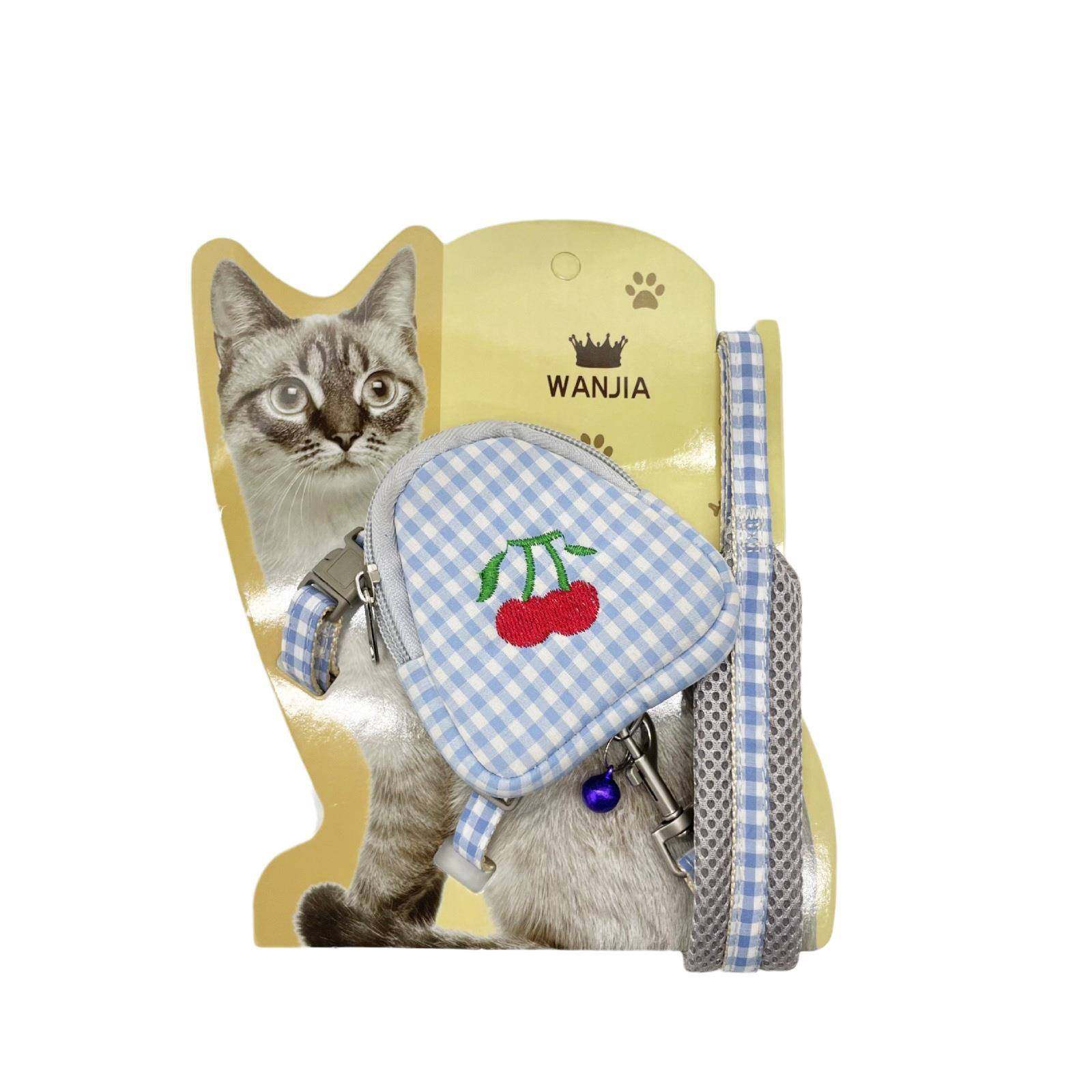 水果包工字猫咪胸背带牵引绳宠物牵引带舒适胸背防挣脱遛猫绳,淘宝优惠券,粉丝福利购,淘宝优惠卷